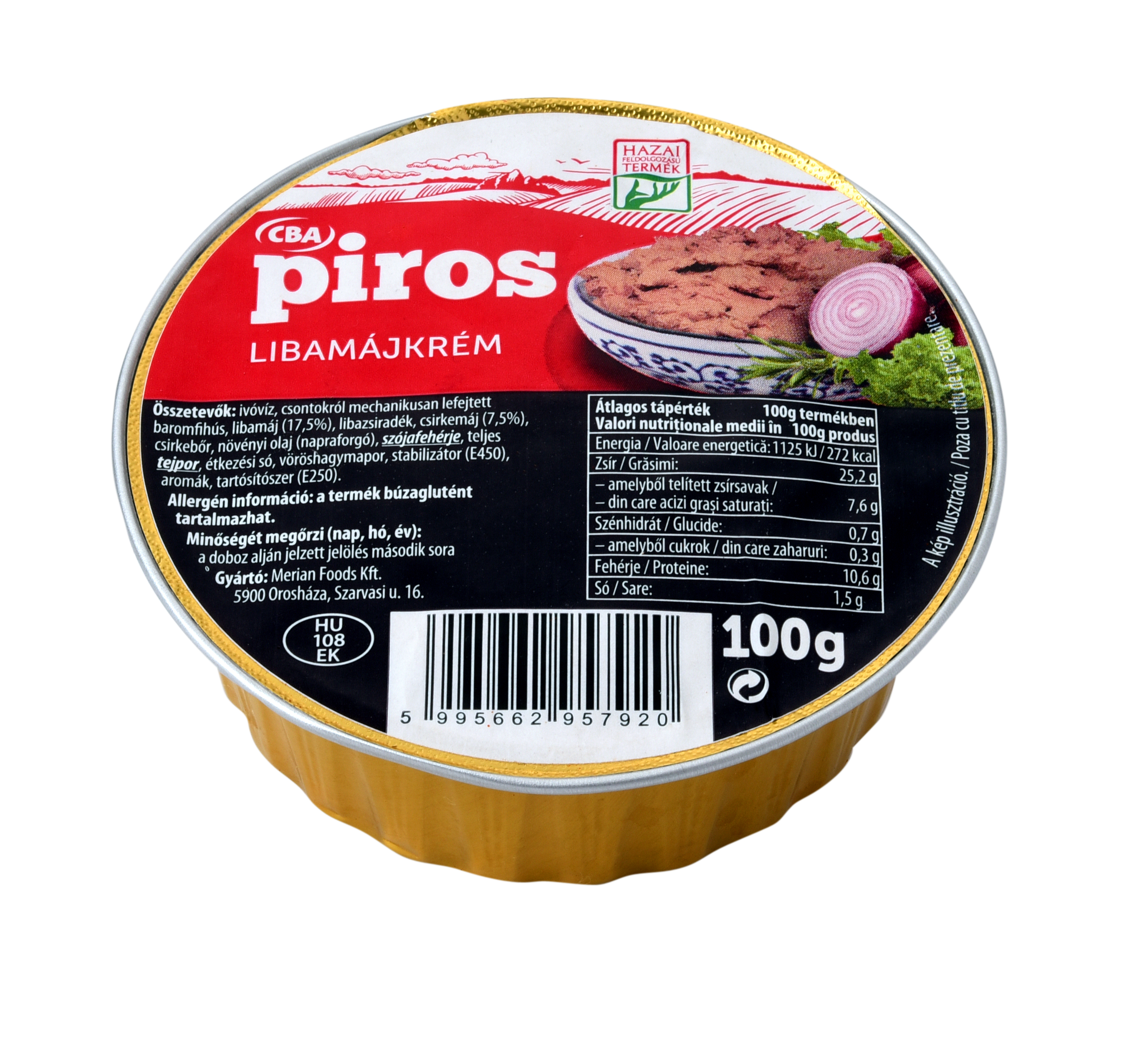 CBA Piros libamájkrém 100g